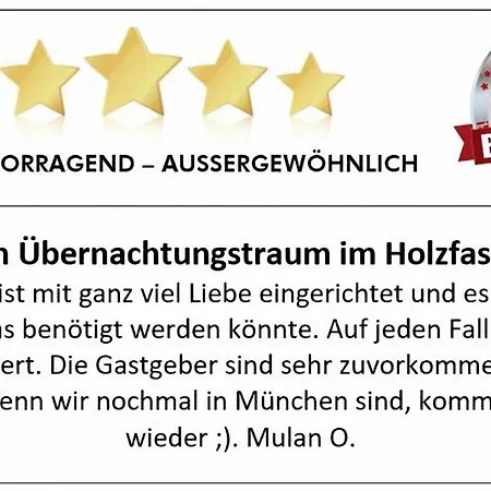 Holz-wohnfass In Muenchen-nymphenburg Apartmán Mnichov